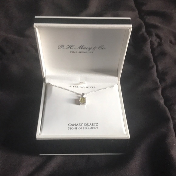 Macy's Jewelry Rh Macy Co Sterling Silver Canary Quartz Stone Of